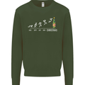 Months to Christmas Funny Xmas Mens Sweatshirt Jumper Forest Green