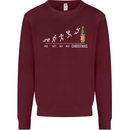 Months to Christmas Funny Xmas Mens Sweatshirt Jumper Maroon