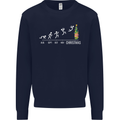 Months to Christmas Funny Xmas Mens Sweatshirt Jumper Navy Blue