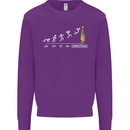 Months to Christmas Funny Xmas Mens Sweatshirt Jumper Purple