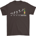 Months to Christmas Funny Xmas Mens T-Shirt 100% Cotton Dark Chocolate