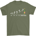 Months to Christmas Funny Xmas Mens T-Shirt 100% Cotton Military Green