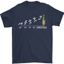 Months to Christmas Funny Xmas Mens T-Shirt 100% Cotton Navy Blue