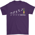 Months to Christmas Funny Xmas Mens T-Shirt 100% Cotton Purple
