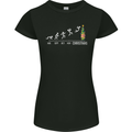 Months to Christmas Funny Xmas Womens Petite Cut T-Shirt Black