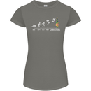Months to Christmas Funny Xmas Womens Petite Cut T-Shirt Charcoal
