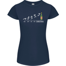 Months to Christmas Funny Xmas Womens Petite Cut T-Shirt Navy Blue