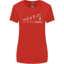 Months to Christmas Funny Xmas Womens Wider Cut T-Shirt Red