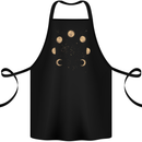 Moon Phases Eclipse Full Moon Supermoon Cotton Apron 100% Organic Black