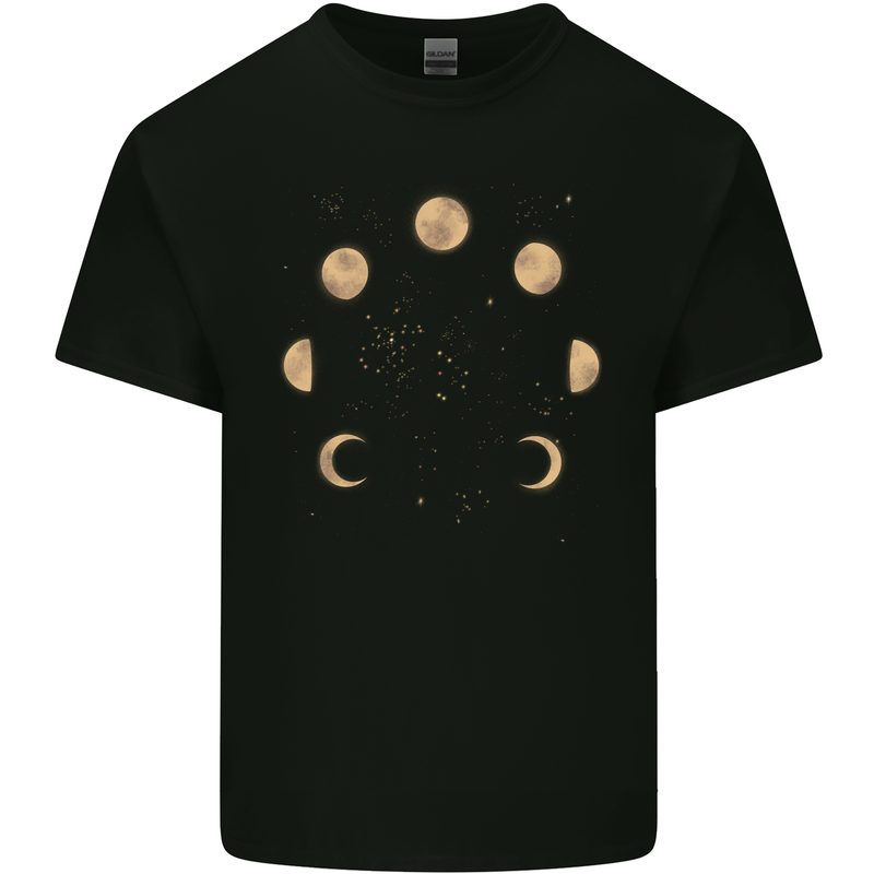 Moon Phases Eclipse Full Moon Supermoon Kids T-Shirt Childrens Black