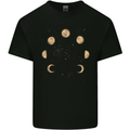 Moon Phases Eclipse Full Moon Supermoon Mens Cotton T-Shirt Tee Top Black
