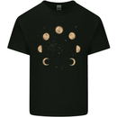 Moon Phases Eclipse Full Moon Supermoon Mens Cotton T-Shirt Tee Top Black