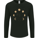 Moon Phases Eclipse Full Moon Supermoon Mens Long Sleeve T-Shirt Black