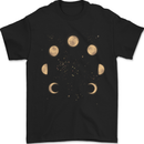 Moon Phases Eclipse Full Moon Supermoon Mens T-Shirt 100% Cotton Black
