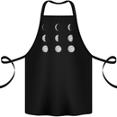 Moon Phases Full Moon Eclipse Supermoon Cotton Apron 100% Organic Black