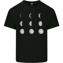 Moon Phases Full Moon Eclipse Supermoon Kids T-Shirt Childrens Black