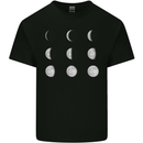 Moon Phases Full Moon Eclipse Supermoon Mens Cotton T-Shirt Tee Top Black
