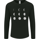 Moon Phases Full Moon Eclipse Supermoon Mens Long Sleeve T-Shirt Black
