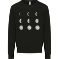 Moon Phases Full Moon Eclipse Supermoon Mens Sweatshirt Jumper Black
