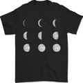 Moon Phases Full Moon Eclipse Supermoon Mens T-Shirt 100% Cotton Black