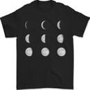 Moon Phases Full Moon Eclipse Supermoon Mens T-Shirt 100% Cotton Black