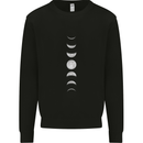Moon Phases Supermoon Eclipse Full Moon Kids Sweatshirt Jumper Black