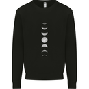 Moon Phases Supermoon Eclipse Full Moon Mens Sweatshirt Jumper Black