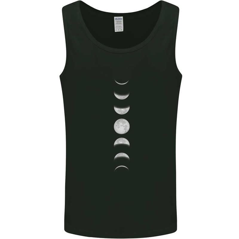 Moon Phases Supermoon Eclipse Full Moon Mens Vest Tank Top Black