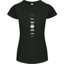 Moon Phases Supermoon Eclipse Full Moon Womens Petite Cut T-Shirt Black
