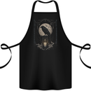 Moon & Crow Gothic Goth Vikings Skull Raven Cotton Apron 100% Organic Black