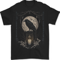 Moon & Crow Gothic Goth Vikings Skull Raven Mens T-Shirt 100% Cotton BLACK