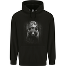 Moonlit Grizzly Bear In the Wilderness Mens 80% Cotton Hoodie Black