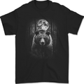 Moonlit Grizzly Bear In the Wilderness Mens Gildan Cotton T-Shirt Black