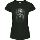 Moonlit Grizzly Bear In the Wilderness Womens Petite Cut T-Shirt Black