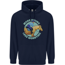 More Horse Riding Less Worrying Equestrian Childrens Kids Hoodie Navy Blue