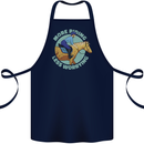 More Horse Riding Less Worrying Equestrian Cotton Apron 100% Organic Navy Blue