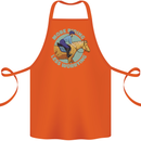 More Horse Riding Less Worrying Equestrian Cotton Apron 100% Organic Orange