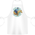 More Horse Riding Less Worrying Equestrian Cotton Apron 100% Organic White
