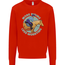 More Horse Riding Less Worrying Equestrian Kids Sweatshirt Jumper Bright Red