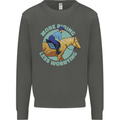 More Horse Riding Less Worrying Equestrian Kids Sweatshirt Jumper Storm Grey