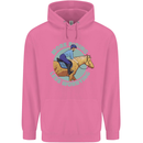 More Horse Riding Less Worrying Equestrian Mens 80% Cotton Hoodie Azelea