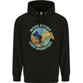 More Horse Riding Less Worrying Equestrian Mens 80% Cotton Hoodie Black