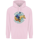 More Horse Riding Less Worrying Equestrian Mens 80% Cotton Hoodie Light Pink