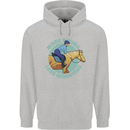 More Horse Riding Less Worrying Equestrian Mens 80% Cotton Hoodie Sports Grey