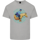 More Horse Riding Less Worrying Equestrian Mens Cotton T-Shirt Tee Top Sports Grey