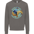 More Horse Riding Less Worrying Equestrian Mens Sweatshirt Jumper Charcoal