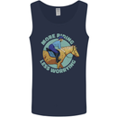 More Horse Riding Less Worrying Equestrian Mens Vest Tank Top Navy Blue