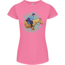 More Horse Riding Less Worrying Equestrian Womens Petite Cut T-Shirt Azalea
