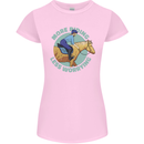 More Horse Riding Less Worrying Equestrian Womens Petite Cut T-Shirt Light Pink