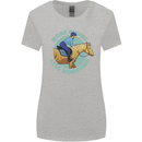 More Horse Riding Less Worrying Equestrian Womens Wider Cut T-Shirt Sports Grey
